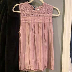 Purple Lace Tank Top